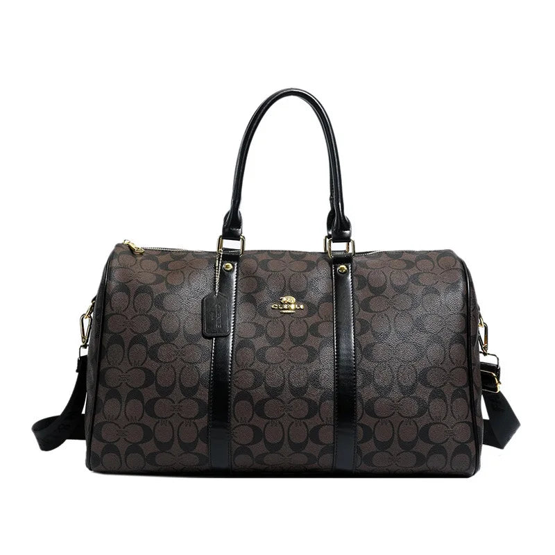 Vintage weekendbag med monogrammönster