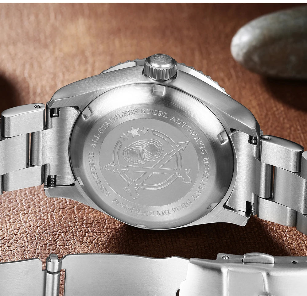 ADDIESDIVE AD2101 automatisk herrklocka – Safirglas, 200 m