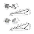 Slipsnålar & manschettknappar set 4-pack – lyxigt presentset herr