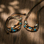 Smyckesset herr – halsband & armband med träpärlor