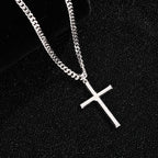 ArtPage korshalsband i 925 sterlingsilver – silverfärgat korshänge