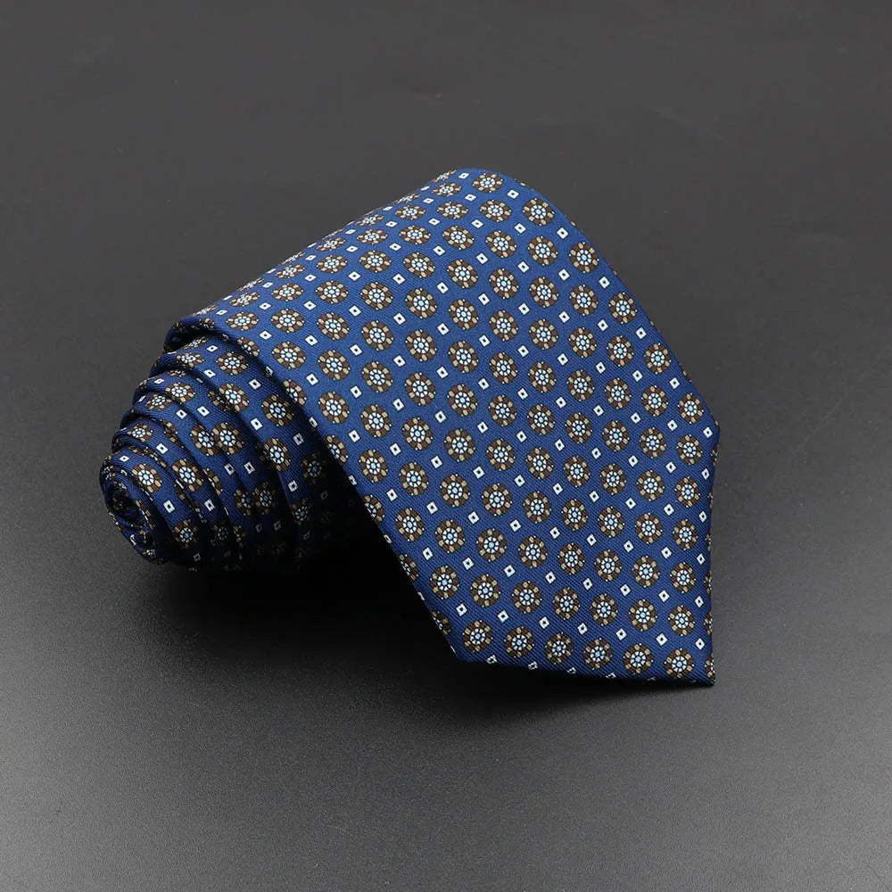 Slips herr 7,5 cm – färgglad prickig & floral