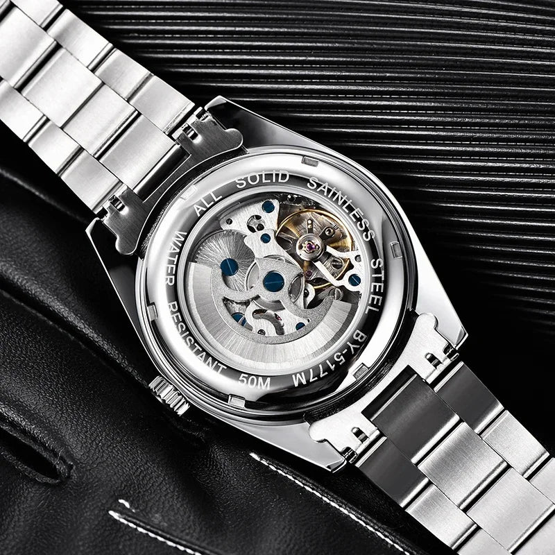 Automatisk herrklocka 41mm – klassisk design & 50m vattentät