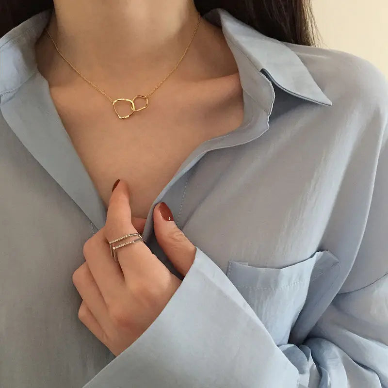 Geometriskt choker halsband dam