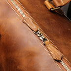 Resväska i äkta läder – Vintage duffel bag