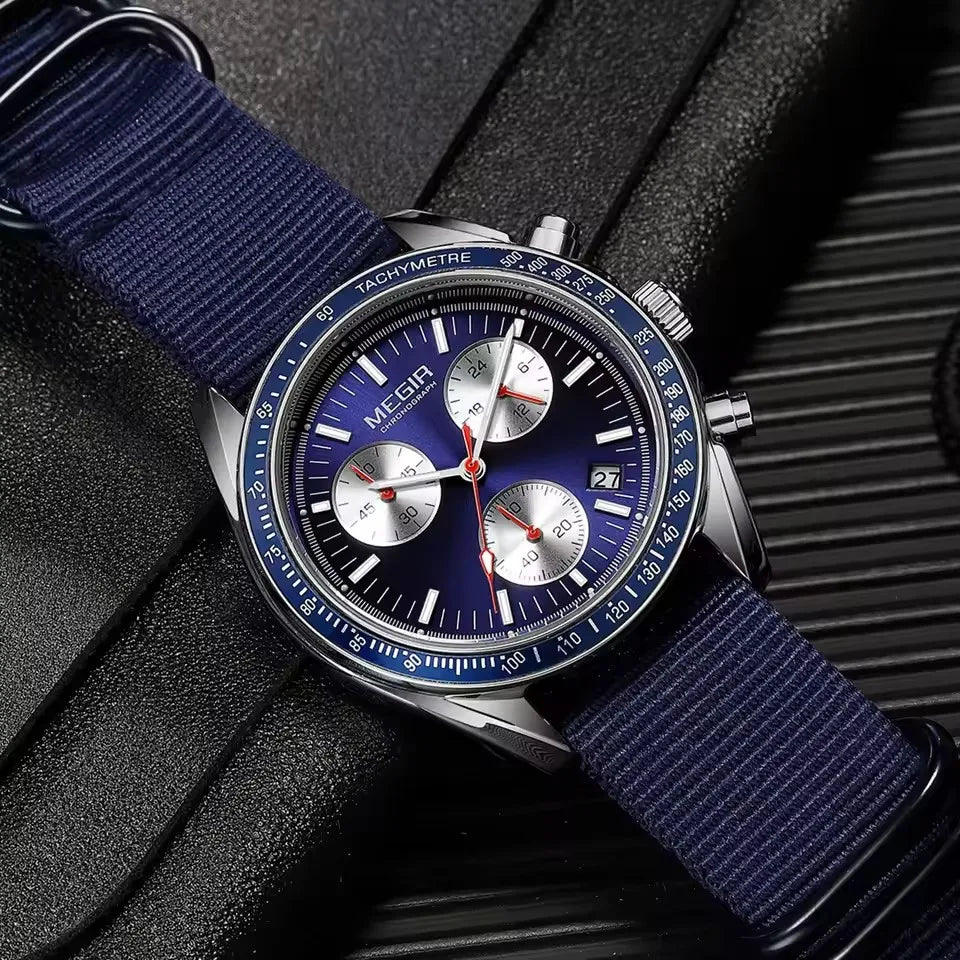 Herrklocka MEGIR canvas – sport & casual