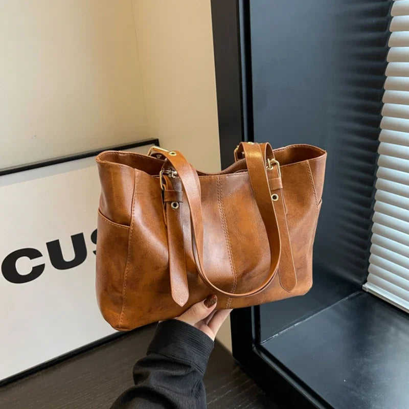 Väska dam – retro tote bag med stor kapacitet