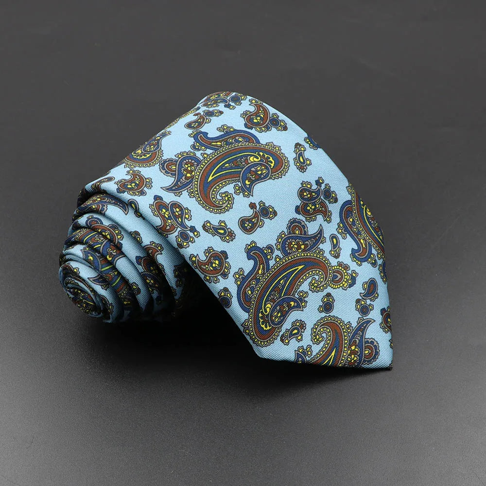 Slips herr 7,5 cm – färgglad prickig & floral