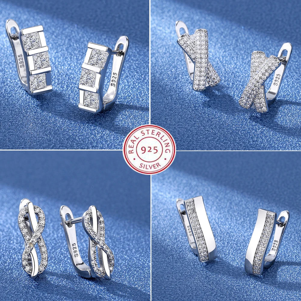 Silverörhängen med zirkonia – flera eleganta modeller i 925 silver