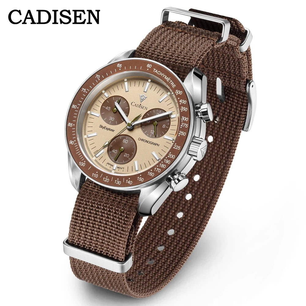 Cadisen C7064 herrklocka med kronograf, safirglas