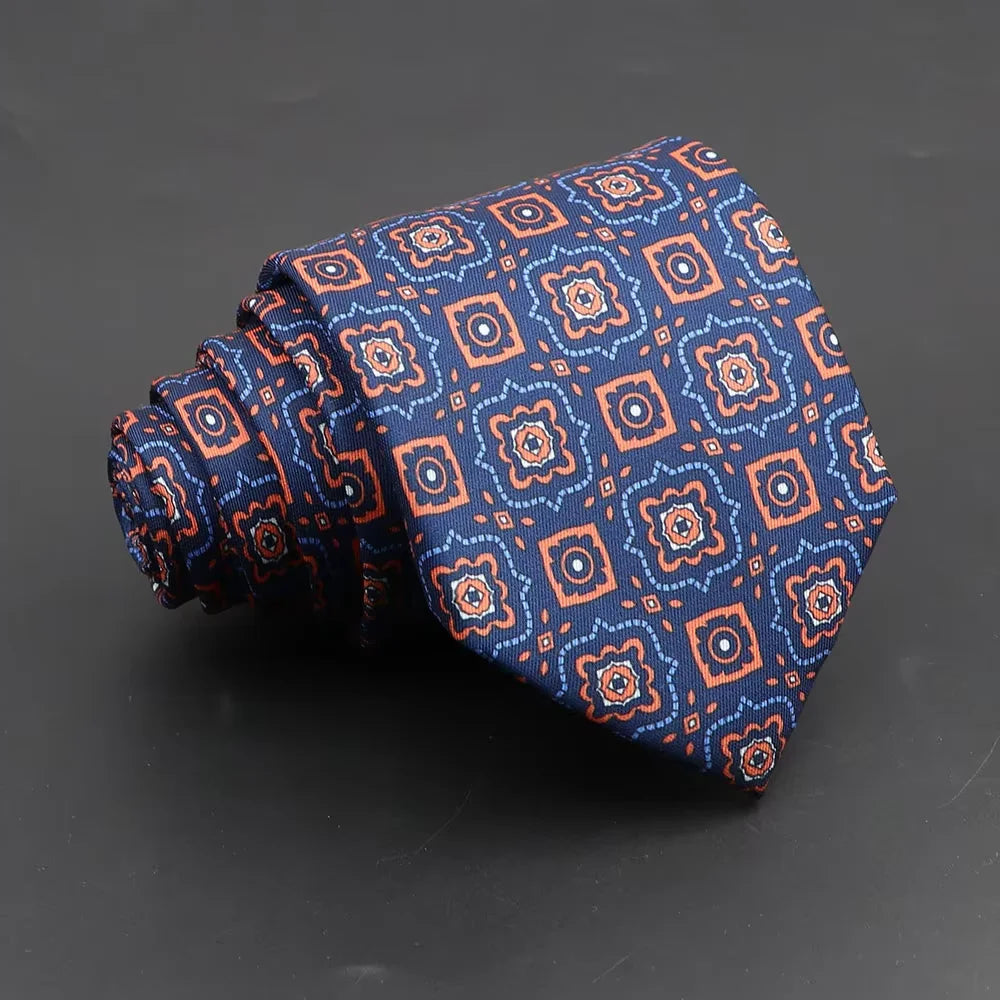 Slips herr 7,5 cm – färgglad prickig & floral