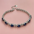 Silverarmband med blå zirkon – elegant damarmband