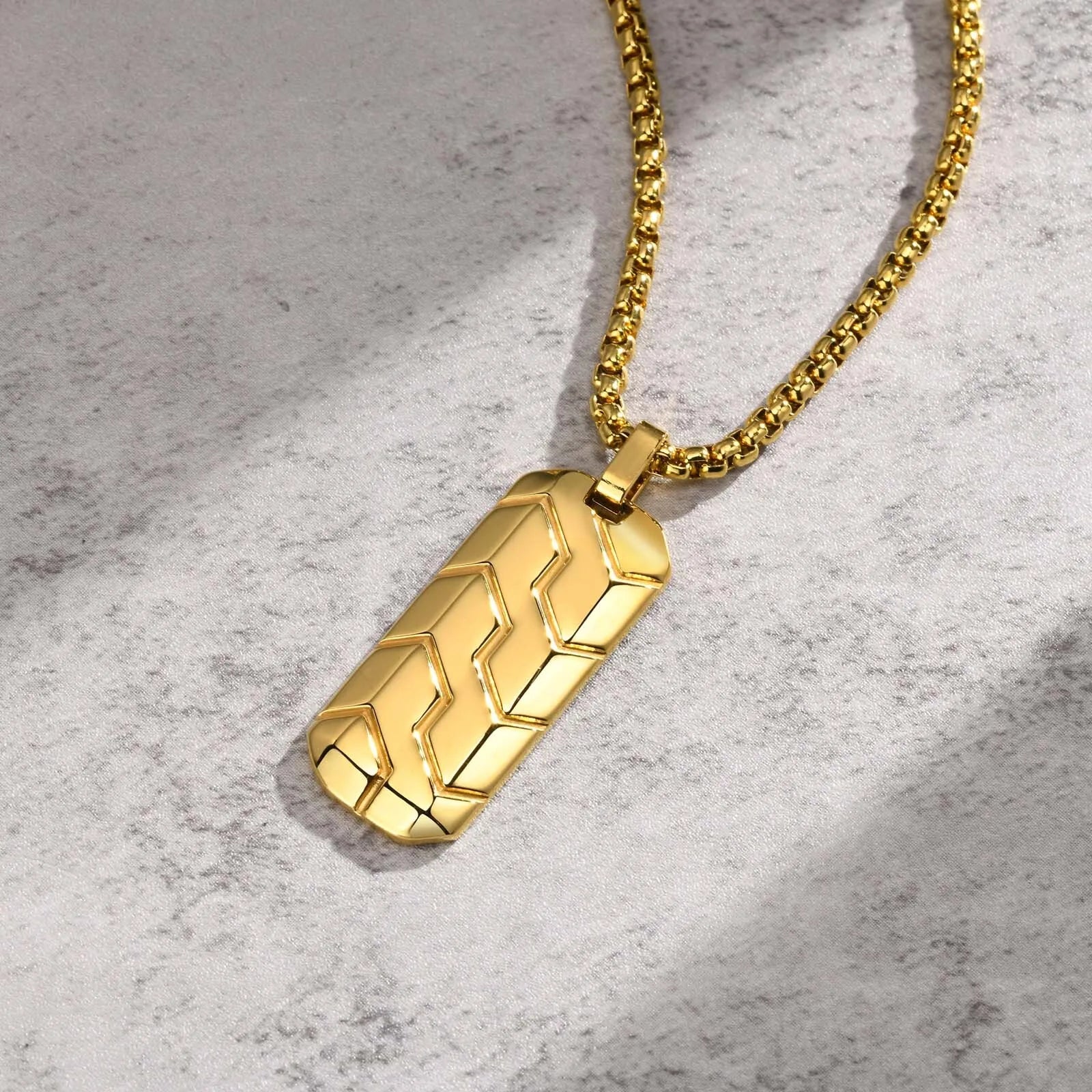 Dog Tag halsband herr – militärinspirerat hänge i rostfritt stål