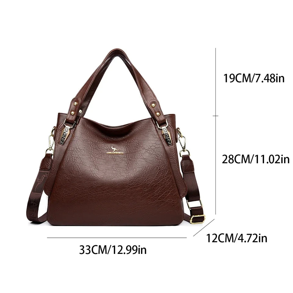 Handväska dam stor – mjuk tote axelväska & crossbody