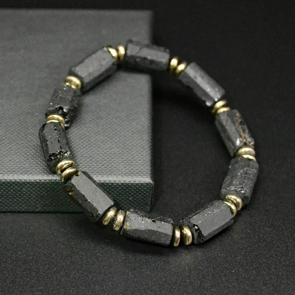 Svart turmalin armband – Naturligt stenarmband