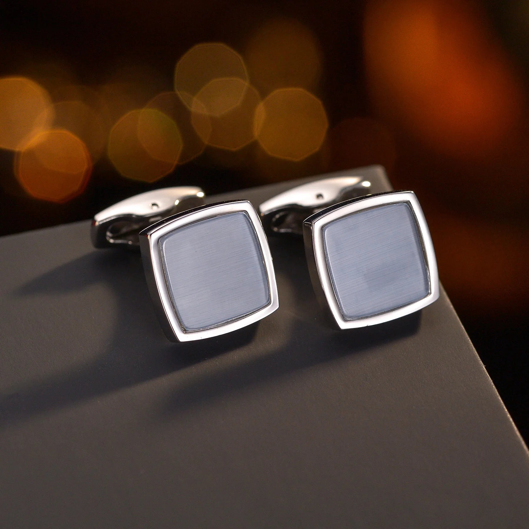 Lyxiga manschettknappar i koppar – För kostym & skjorta