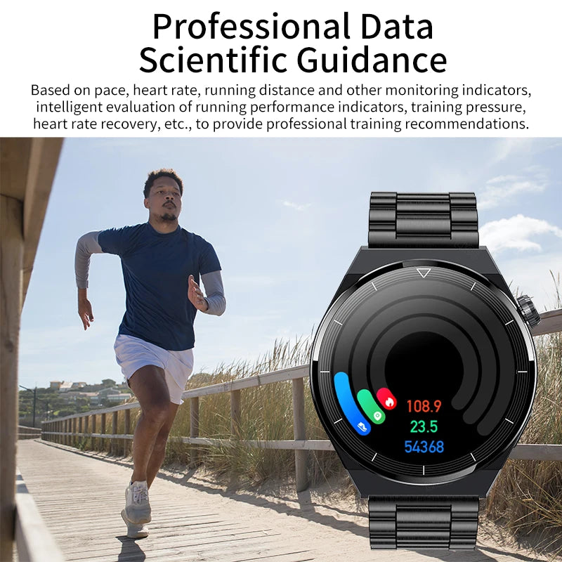 LIGE NFC Smartwatch 1.36” – AMOLED & trådlös laddning