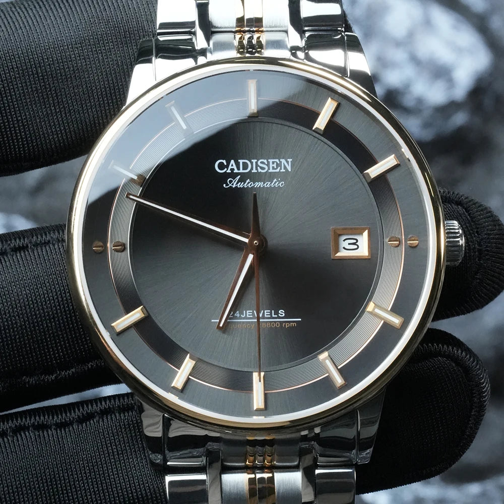 CADISEN Automatisk Herrklocka – MIYOTA 9015 & safirglas