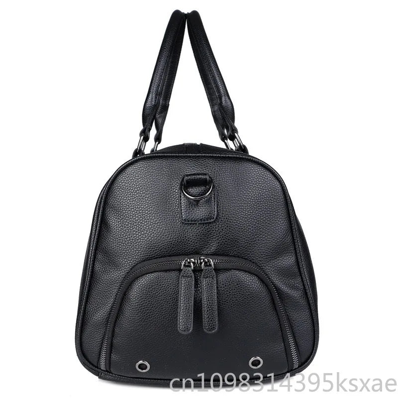 Weekendbag i äkta läder – stor duffel