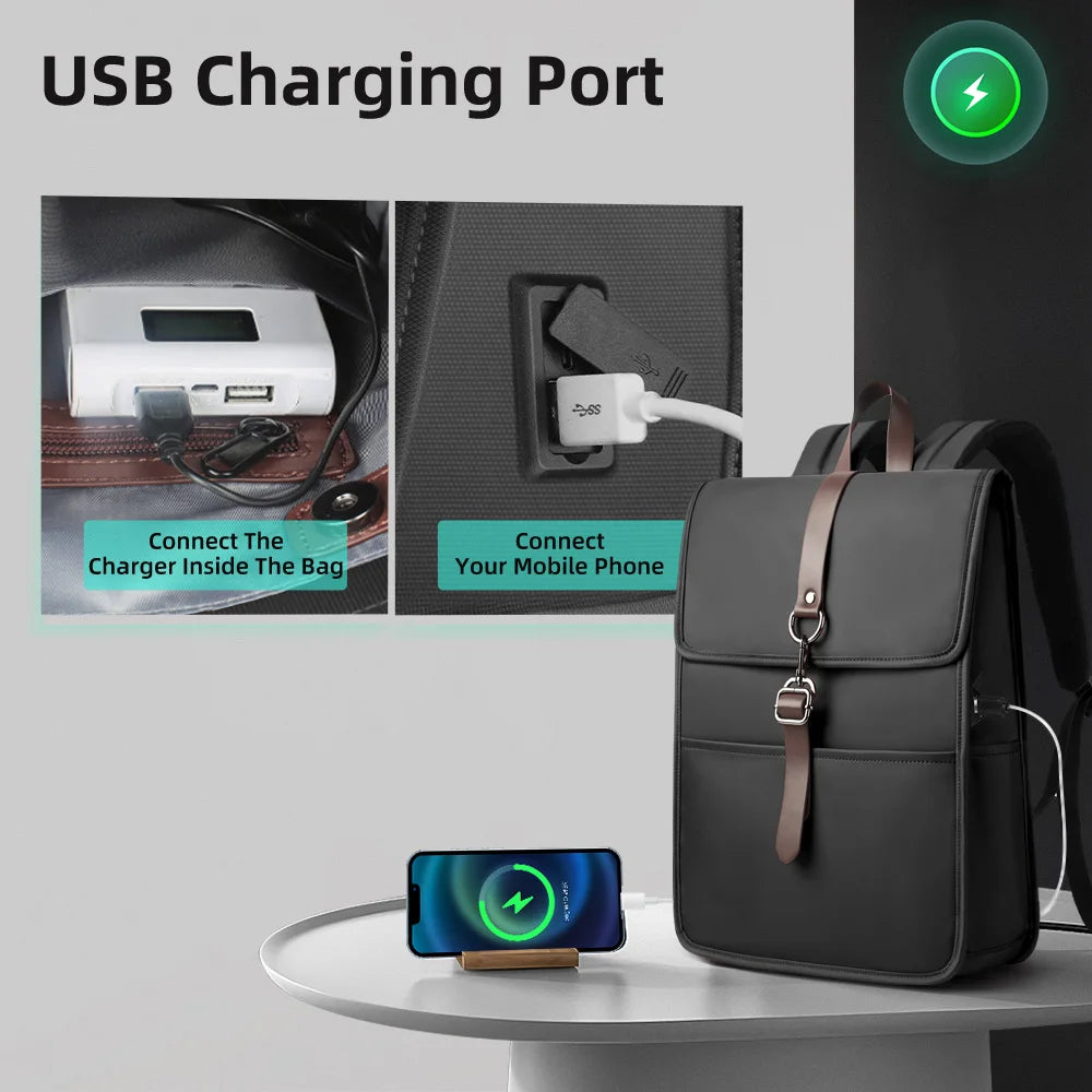 Heroic Knight stöldskyddad datorryggsäck med USB-port