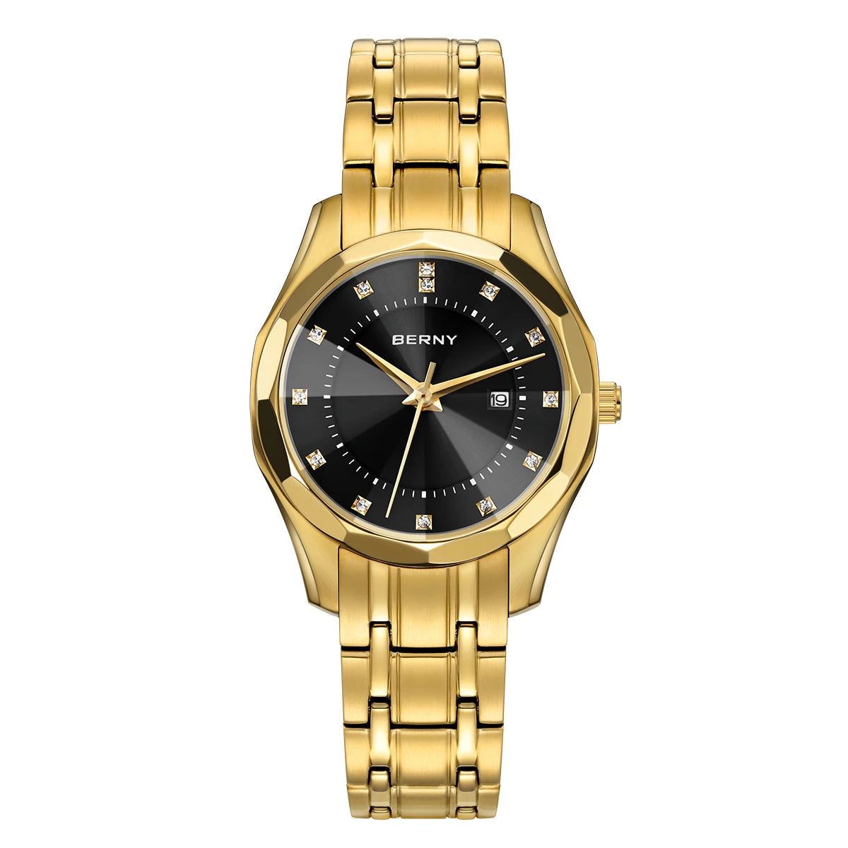 BERNY damklocka i guldton – Elegant automatisk klocka