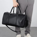 Unisex weekendbag i PU-läder med separat skofack