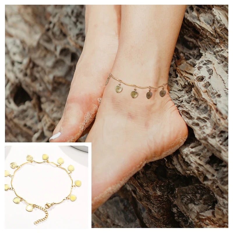 Fotlänk dam snake chain – rostfritt stål