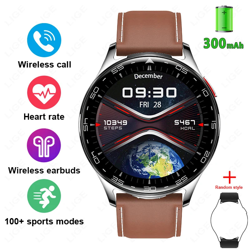 Smartwatch LIGE TWS 2‑i‑1 – med hörlurar & Bluetooth