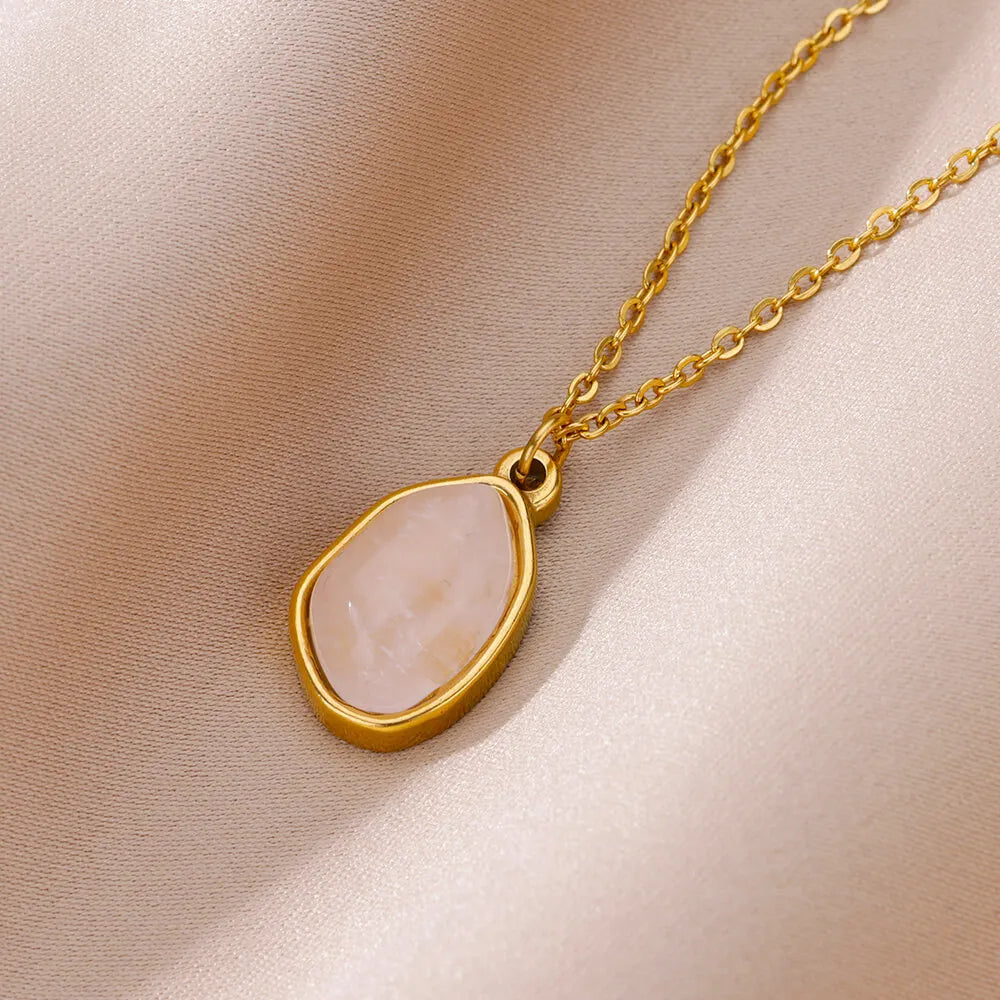 Halsband dam – halsband med healing crystal oregelbundna