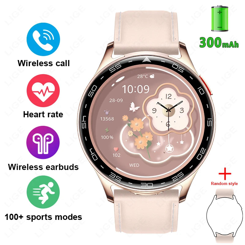 Smartwatch LIGE TWS 2‑i‑1 – med hörlurar & Bluetooth