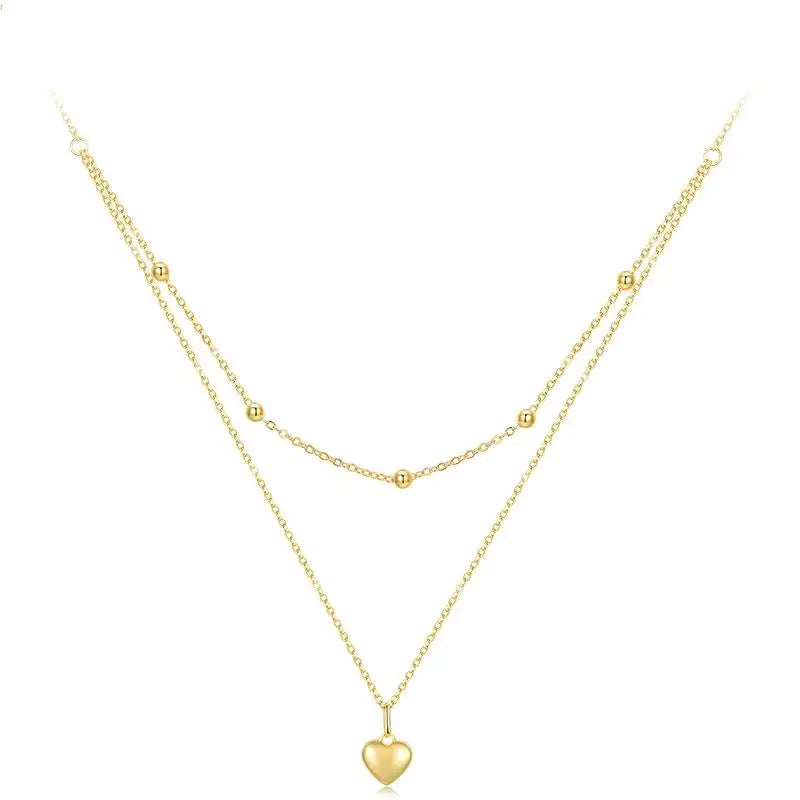 Halsband dam – hjärthalsband i 925 sterling silver med zircon