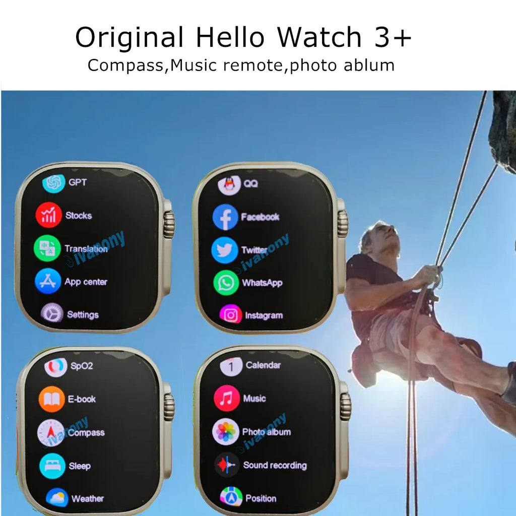 Hello 3 Plus Ultra Smartwatch – 2.04” AMOLED & Bluetooth-samtal