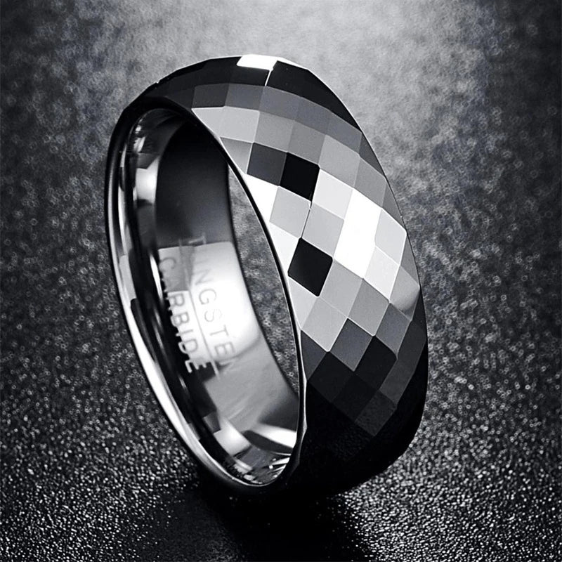 SOMEN TUNGSTEN facetterad herrring 7,5 mm – platinapläterad