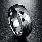 SOMEN TUNGSTEN facetterad herrring 7,5 mm – platinapläterad