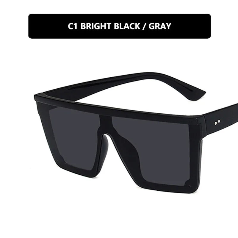 Vintage Flat Top Solglasögon – fyrkantiga UV400 shades unisex