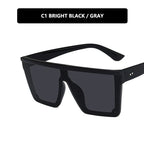 Vintage Flat Top Solglasögon – fyrkantiga UV400 shades unisex