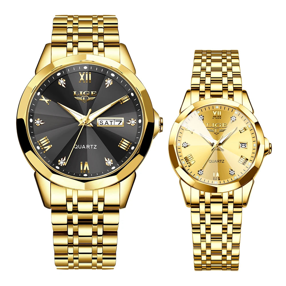 LIGE matchande klockor för par – Stilrena quartsklockor