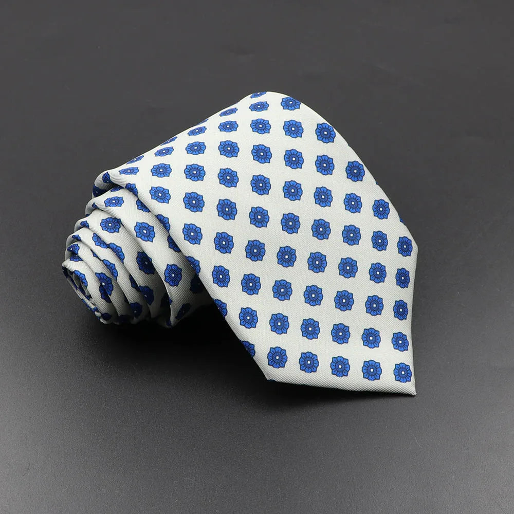Slips herr 7,5 cm – färgglad prickig & floral