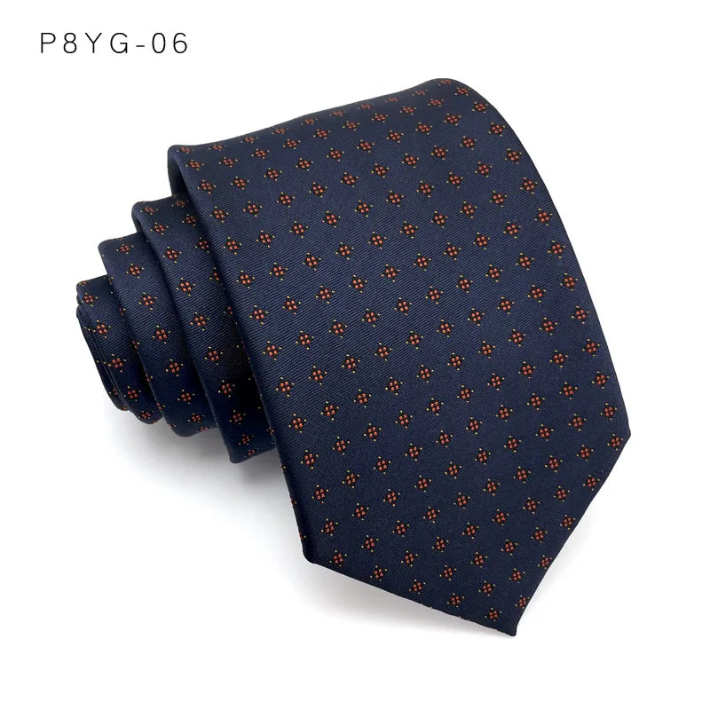 Slips herr 8 cm – prickig & rutig business