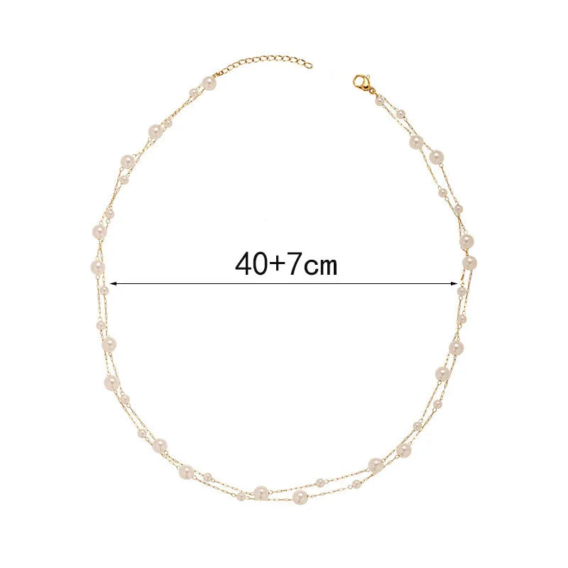 Pärlchoker i rostfritt stål – elegant halsband för dam