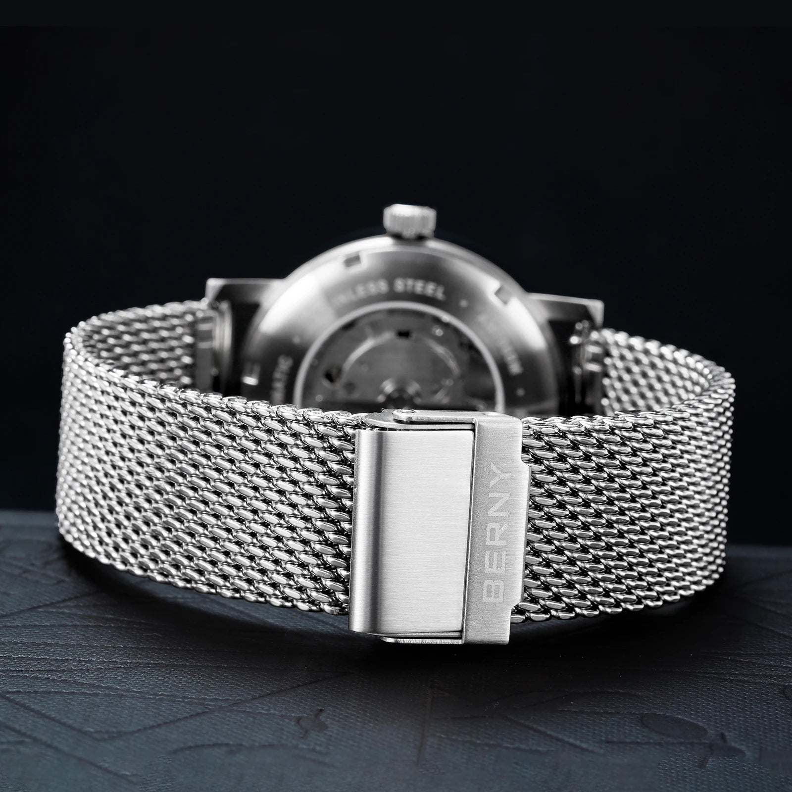 BERNY Schweizisk automatisk herrklocka – Safirglas