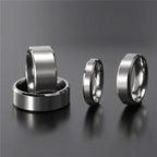 Titanring i silverfärg – borstad vigselring 4-8 mm
