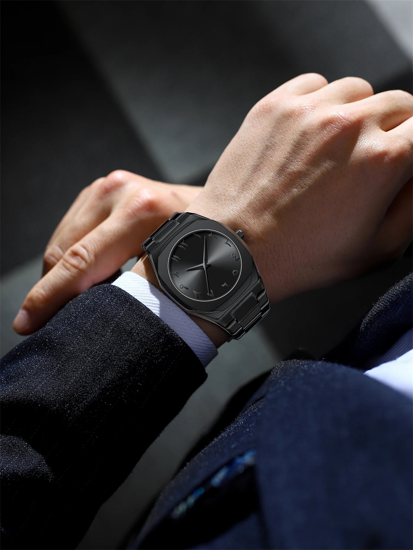 Herrklocka i rostfritt stål – quartz‑urverk