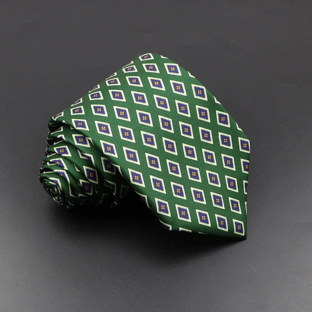 Slips herr 7,5 cm – färgglad prickig & floral