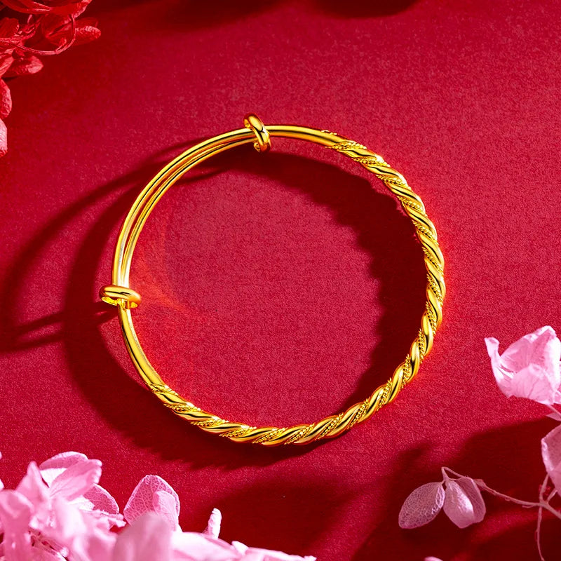 Guldarmband Dam 18K Twist
