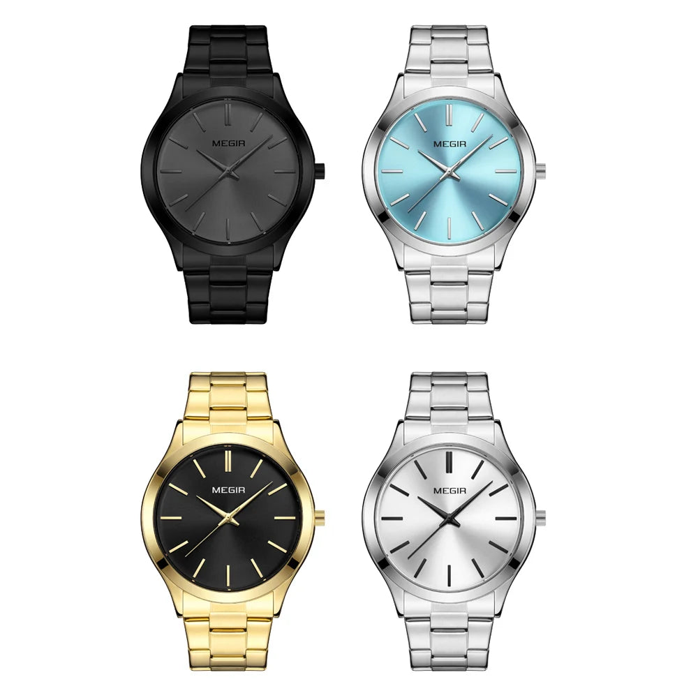 Herrklocka MEGIR – stilren i rostfritt stål