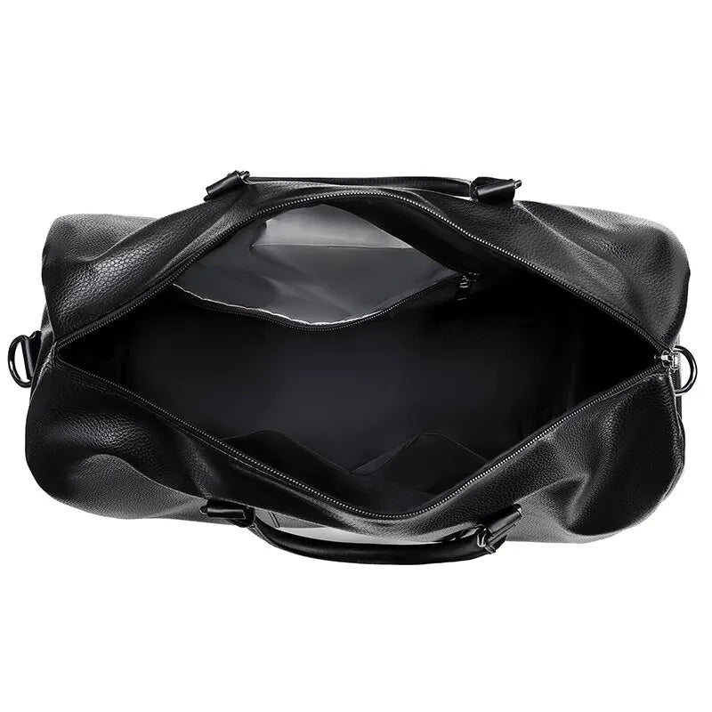 Retro weekendbag i PU-läder med stor kapacitet