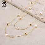 ORSA JEWELS pärlhalsband dam – barockpärlor & 925 sterlingsilver