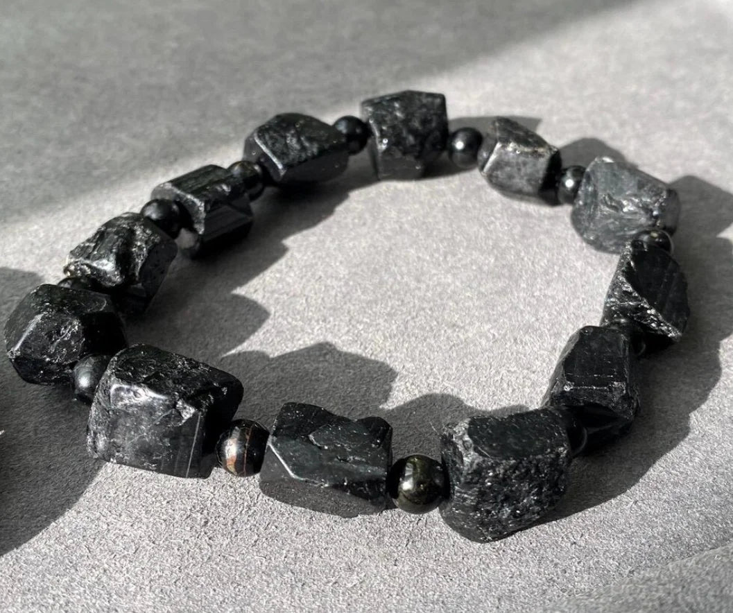 Svart turmalin armband – Naturligt stenarmband