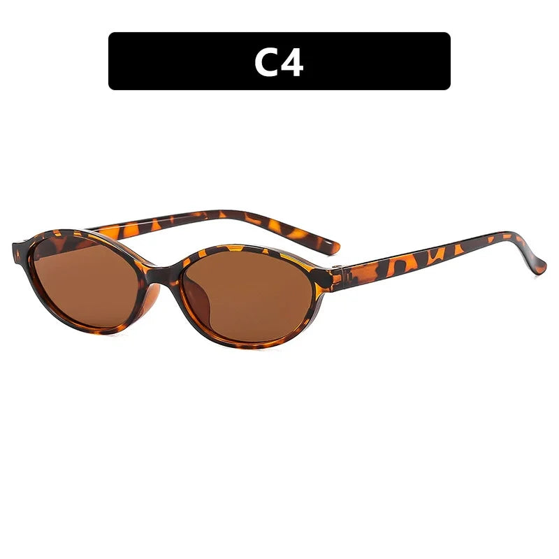 Retro Ovala Solglasögon – små cat eye UV400 dam